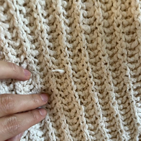 ATM Long Ivory Cream Chunky Oversized Knit Cotton Cardigan Small - Picture 8 of 8